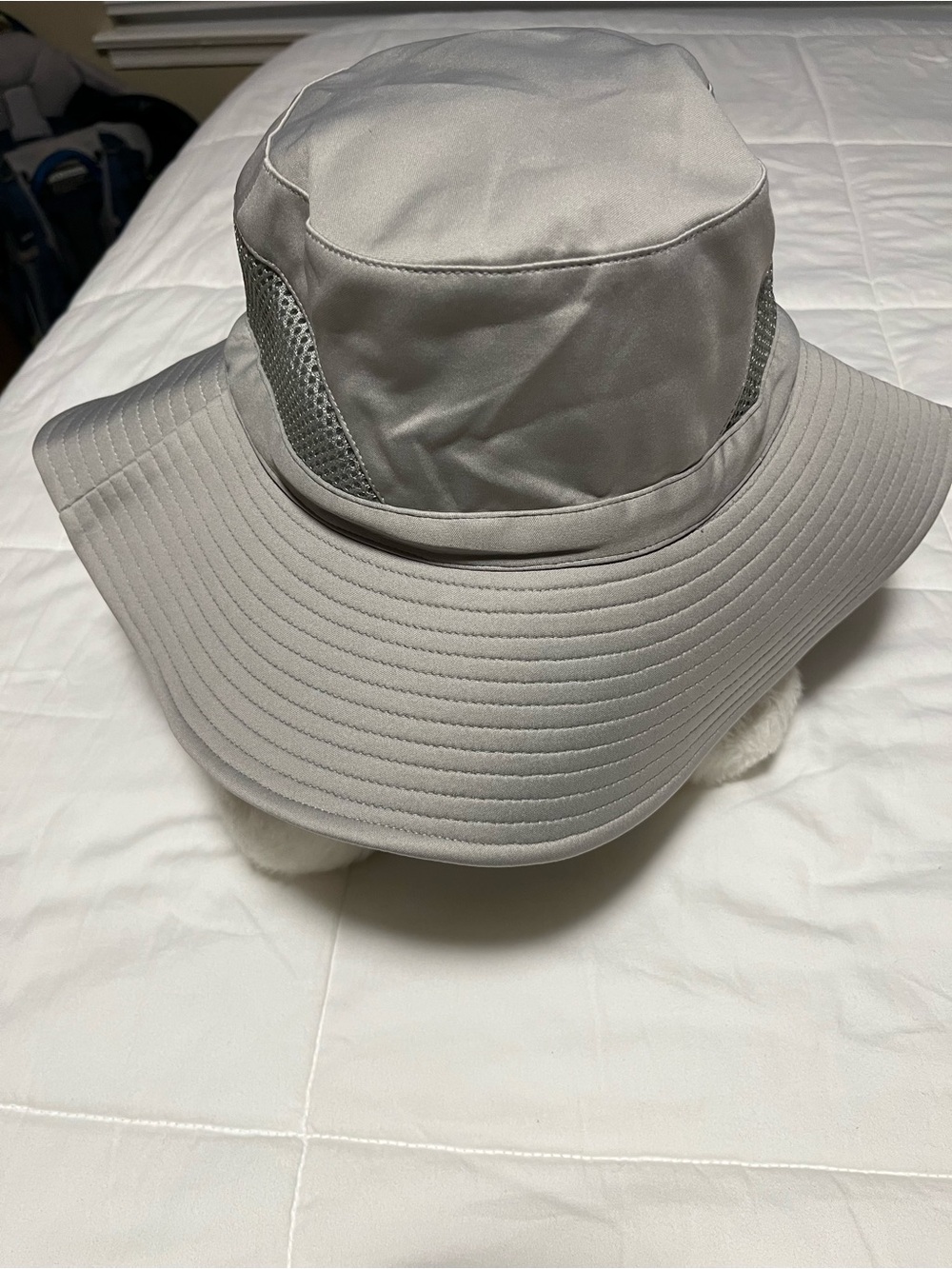 Hairbrella Light Gray Women's Mesh-Panel Sun Bucket Hat